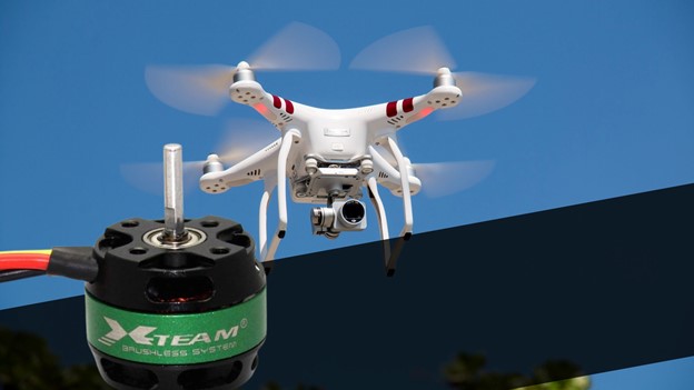 Image indicating how X team Coreless motor use in drone Servo Motor Technology