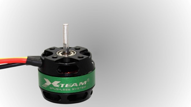 X team Coreless motor close up view