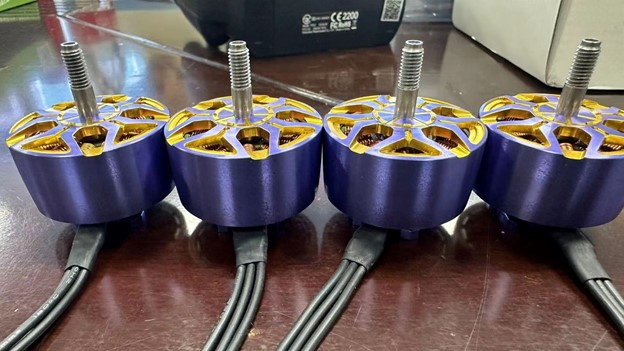 Close up view of X team Drone motor