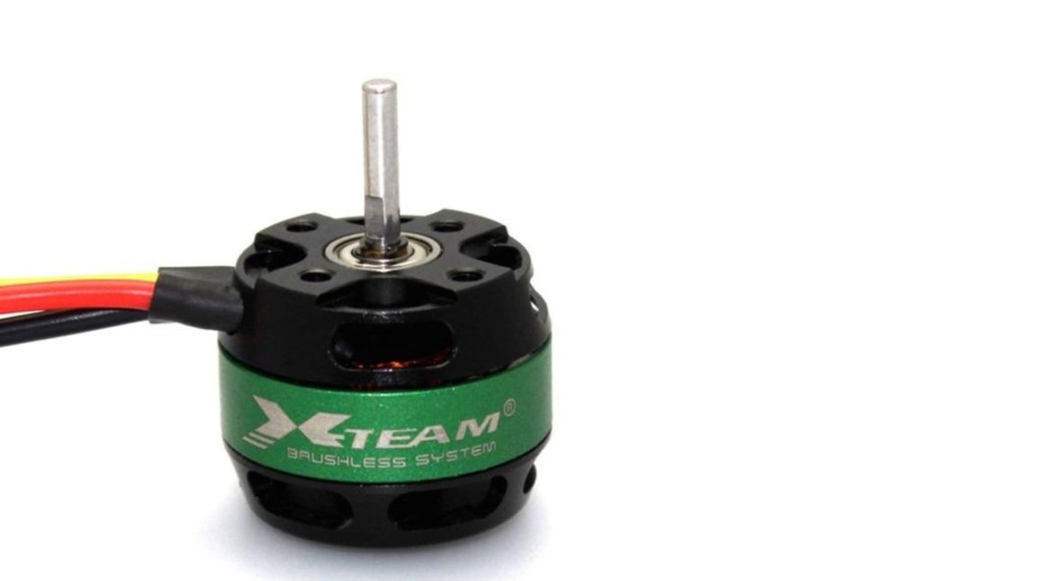 Close up view of X team servo motor