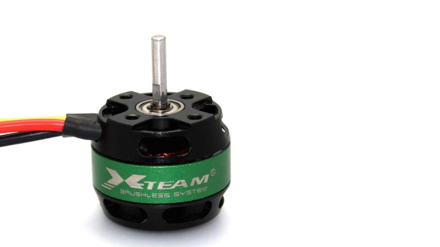 Close up view of X team servo motor