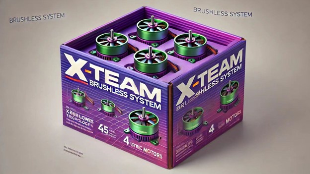 X team agricultural drones motor inside box