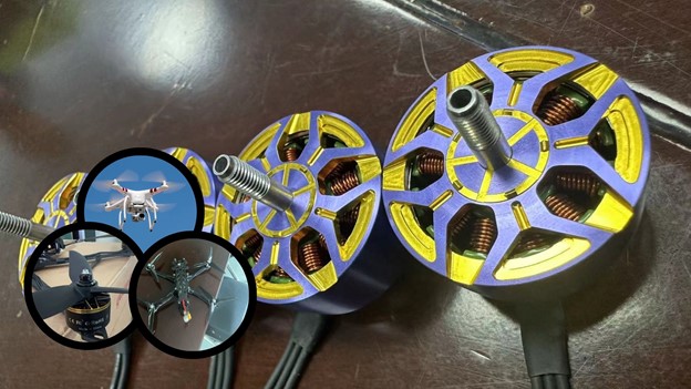 X team Drones Technology motor on table