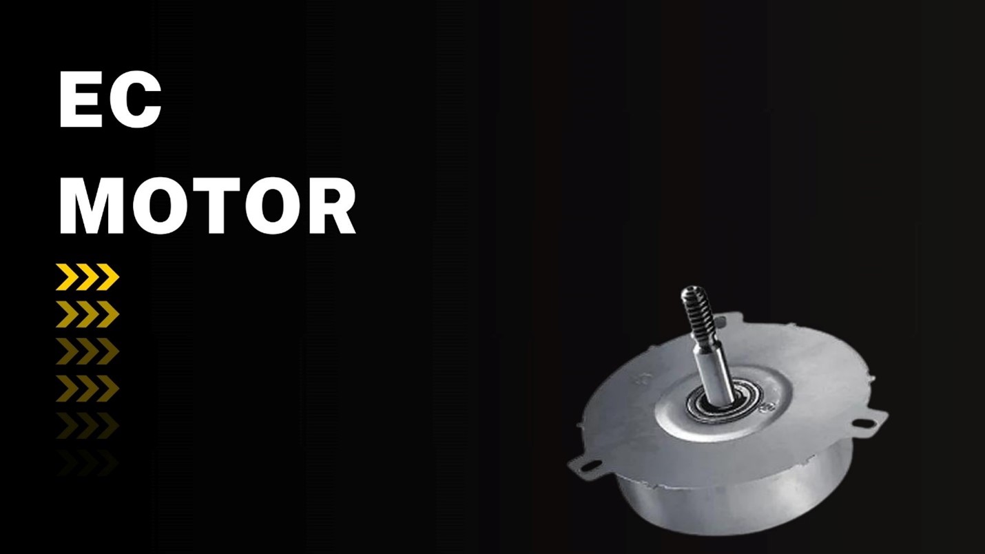 EC motor with sleek design and advanced electronic commutation components for efficient performance