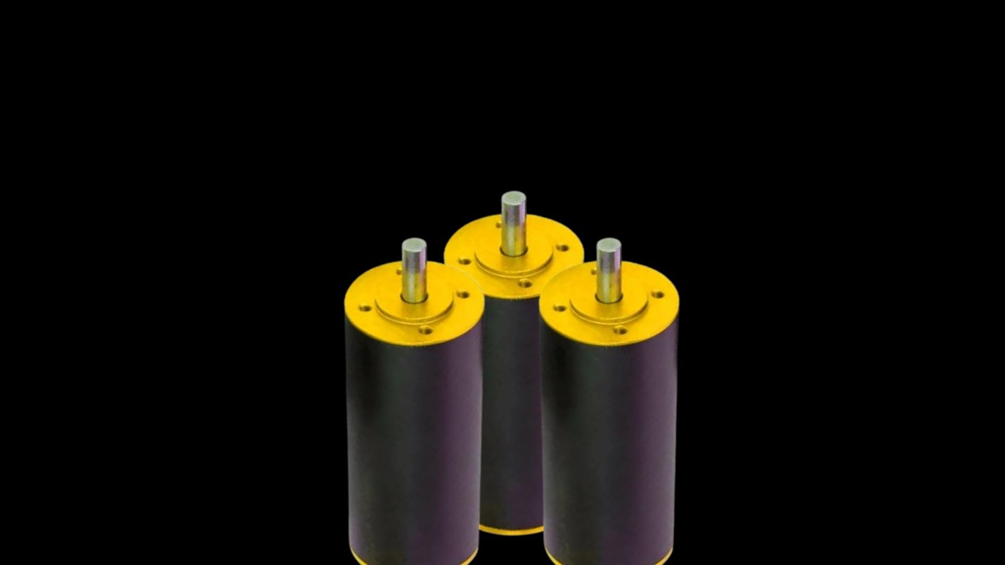 Close up view of X team BLDC Motor in Black background