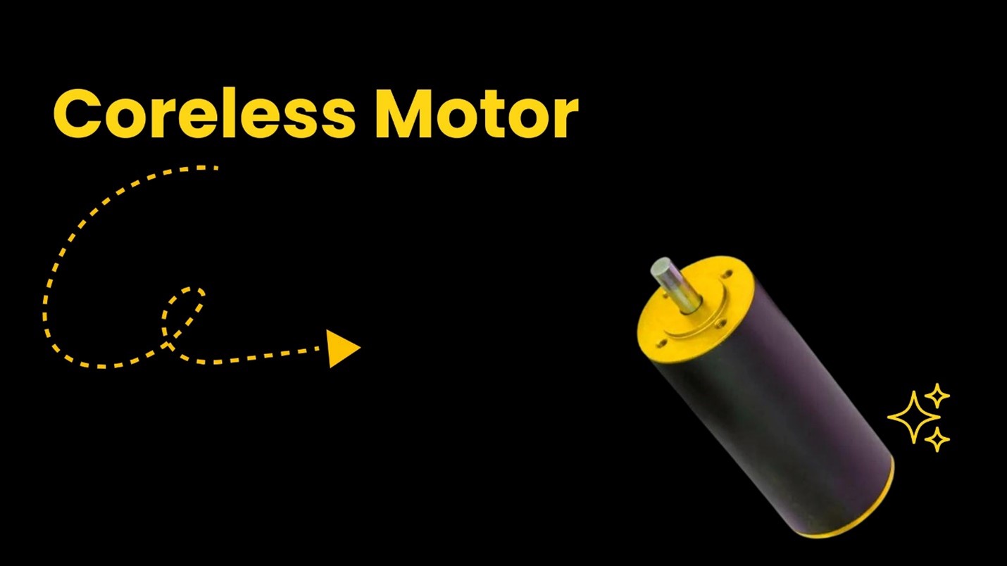 X team Coreless Motor Placed in Grey background