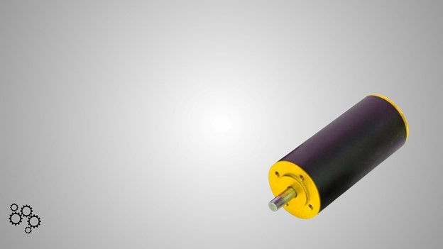 X team Coreless Motor Placed in Grey background