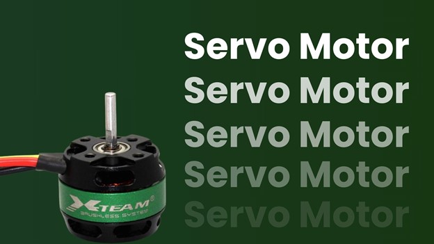X team Servo Motor placed in green Background