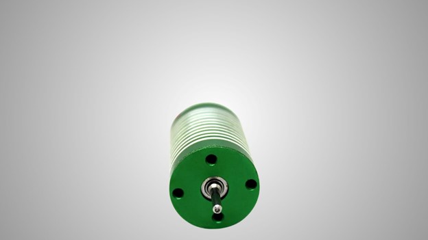 Close up view of X team Green EC Motor