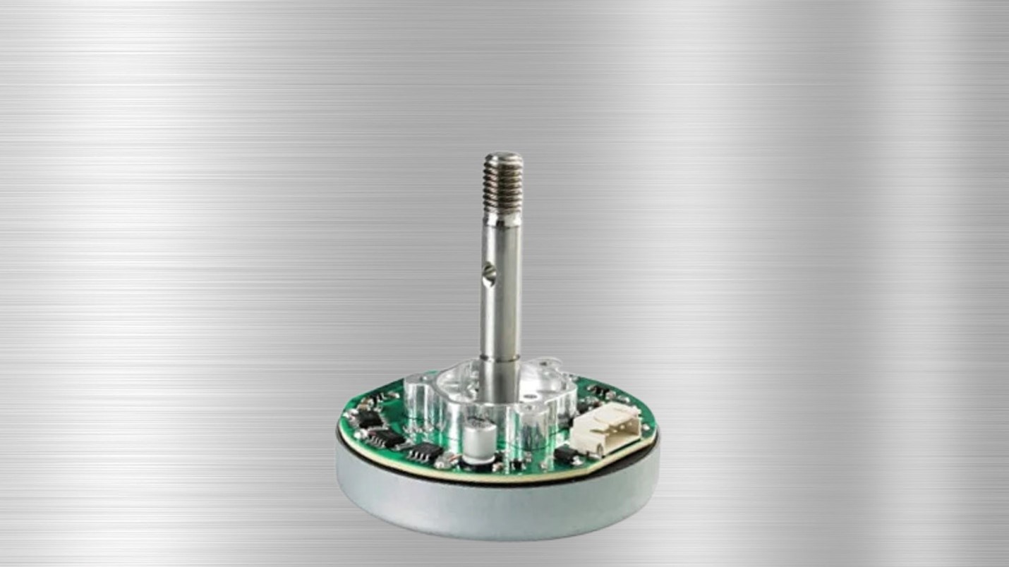 Inside view of EC Motor in metal Background