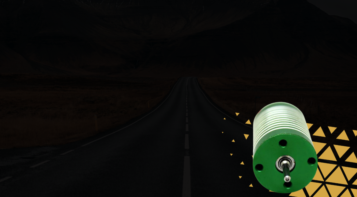 Close view of X Team Servo Motor in Black background